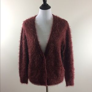 Forever 21 Fury Cardigan Burgundy Sweater- NWT